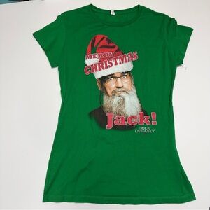 Green Duck Dynasty Christmas T-Shirt 2pk